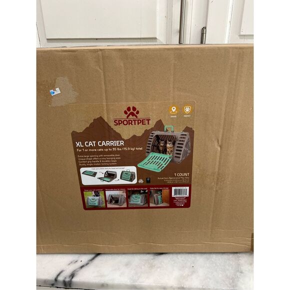 SportPet XL Cat Carrier Foldable Crate for Cats Up to 35 lbs – New in Box - Picture 1 of 4
